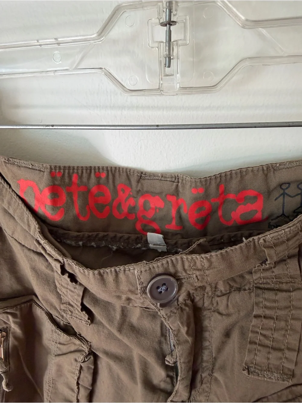Pete & Greta utility Olive Cargo Pants Multiple Utility Pockets size 8 woman